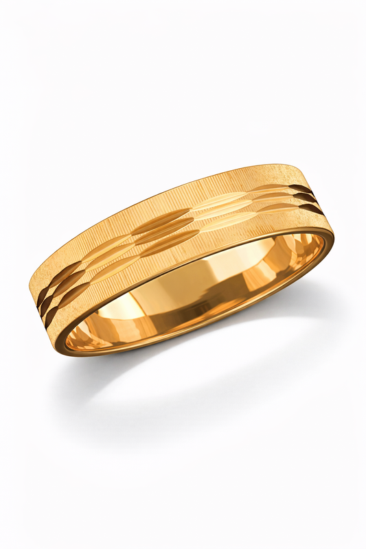 Alianzas facetada Oro 18k modelo Élan