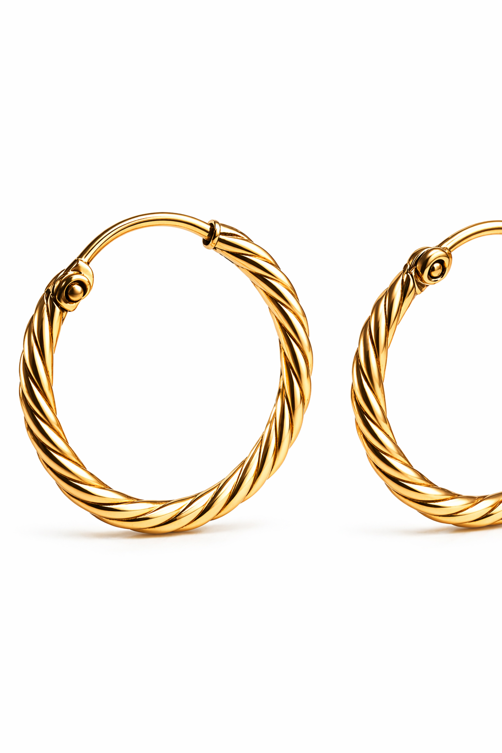 Aros Argollas de Oro 18K modelo Nysa
