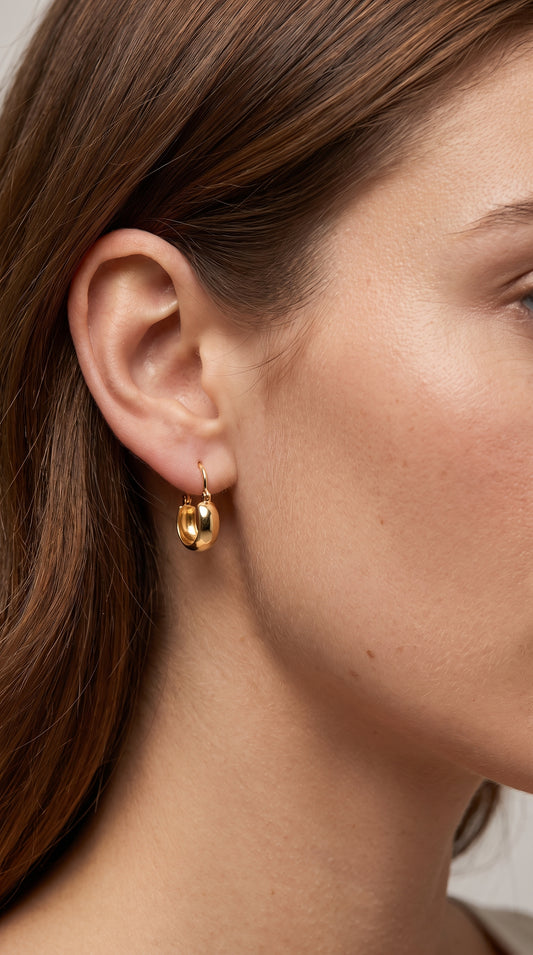 Aros Bote #1 Oro 18K modelo Cristina
