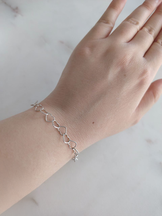 Pulsera de Corazones modelo Valentina