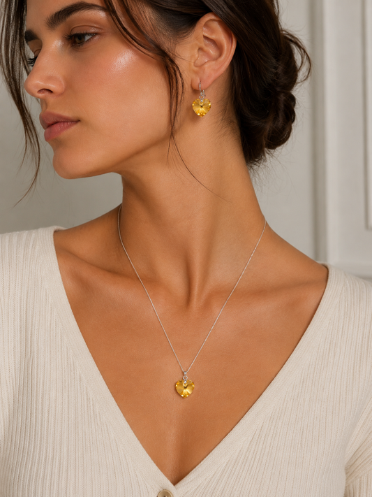 Set Corazones de Cristal modelo Ailén