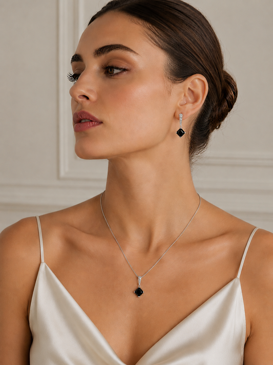 Set Cristales negros modelo Nadira