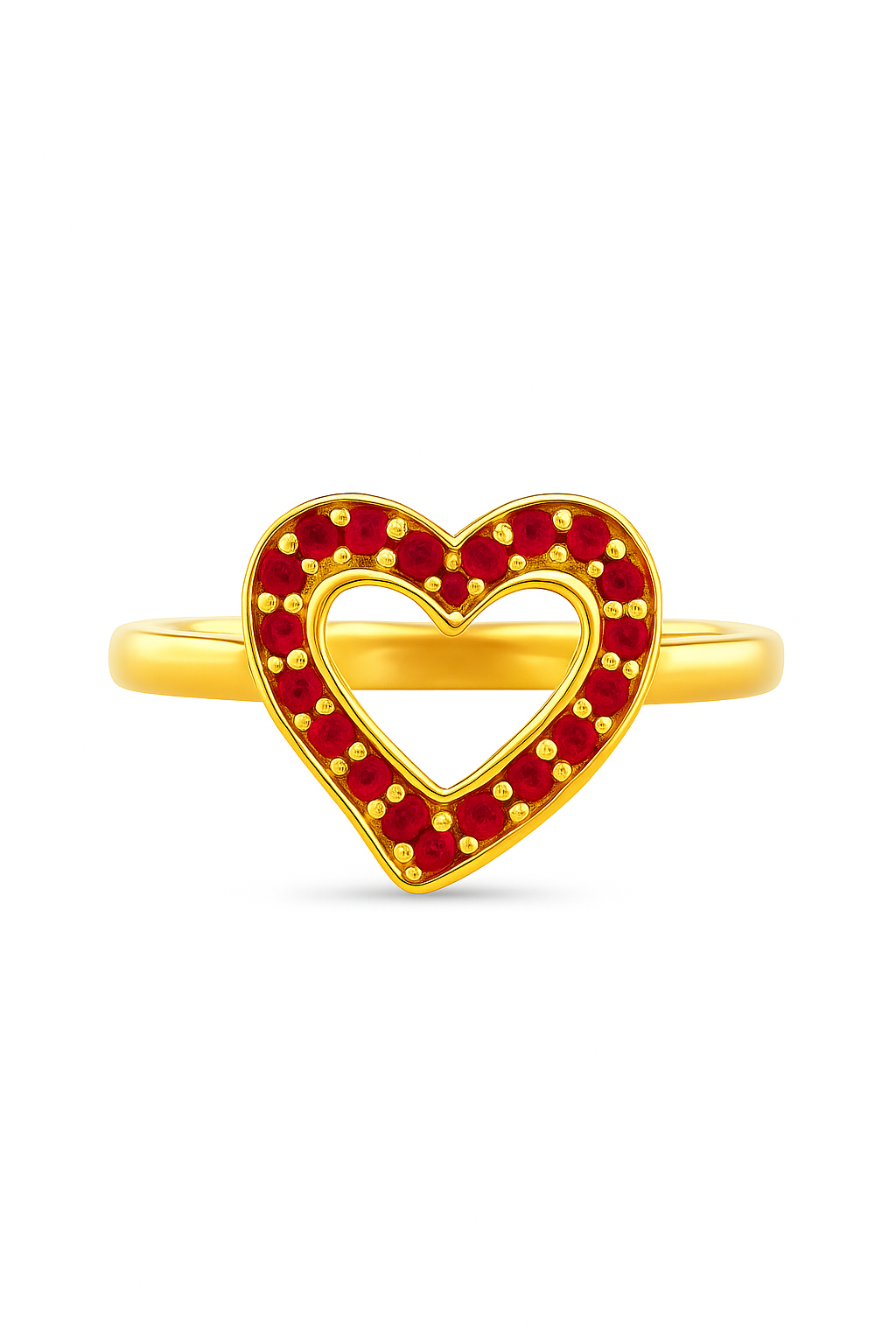 Anillo Corazón Brillante modelo Amorette Oro 18k