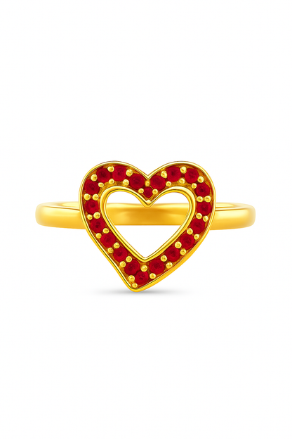 Anillo Corazón Brillante modelo Amorette Oro 18k