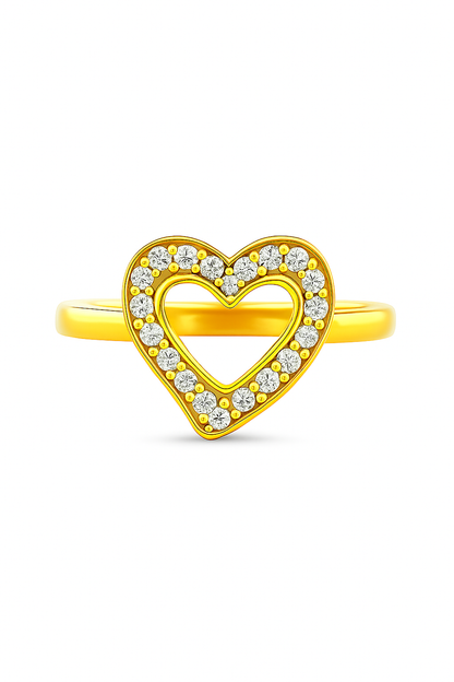 Anillo Corazón Brillante modelo Amorette Oro 18k