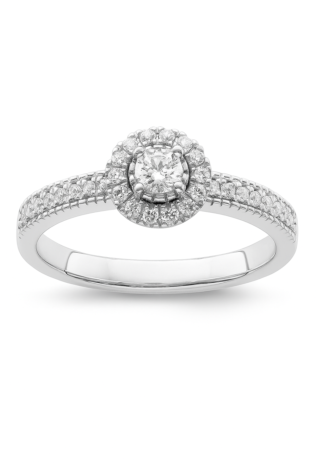 Anillo Halo modelo Seraphine Oro 18k