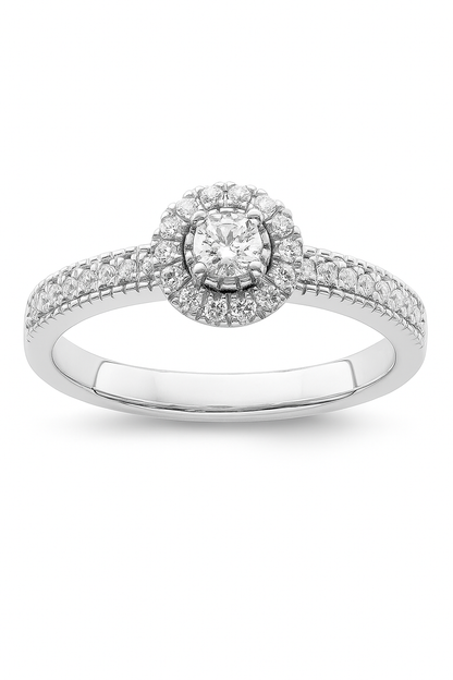 Anillo Halo modelo Seraphine Oro 18k