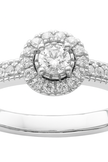 Anillo Halo modelo Seraphine Oro 18k