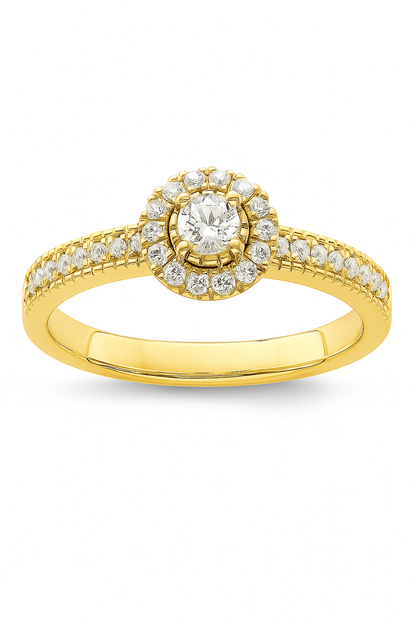 Anillo Halo modelo Seraphine Oro 18k