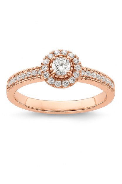 Anillo Halo modelo Seraphine Oro 18k