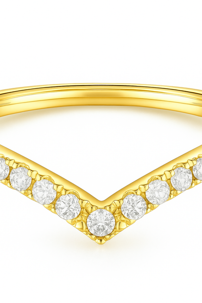 Anillo "V" modelo Valerie Oro 18k