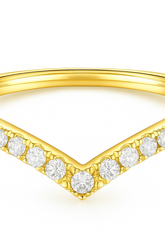 Anillo "V" modelo Valerie Oro 18k