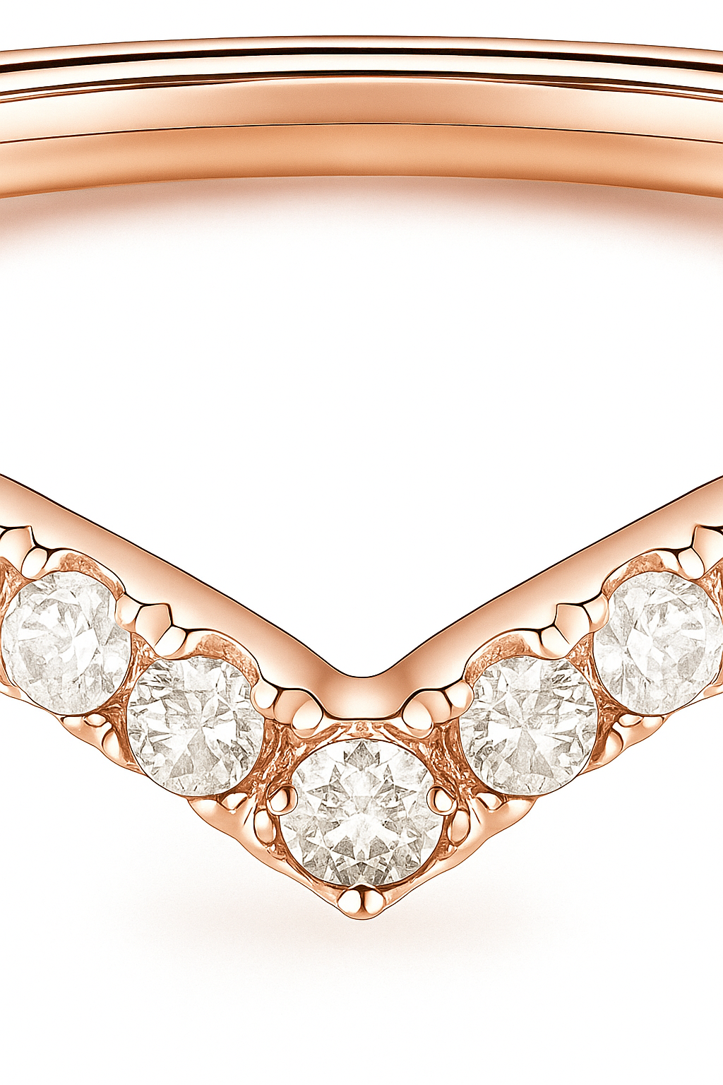 Anillo "V" modelo Valerie Oro 18k