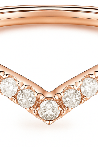 Anillo "V" modelo Valerie Oro 18k