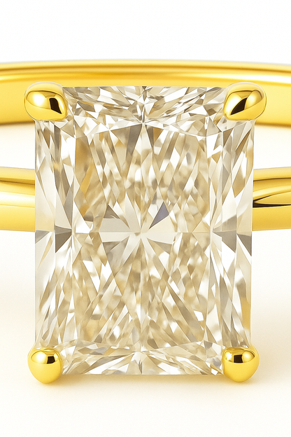 Anillo Solitario Radiante modelo Eleonor Oro 18k