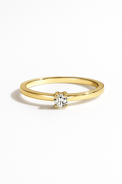 Anillo Solitario modelo Elara Oro 18k