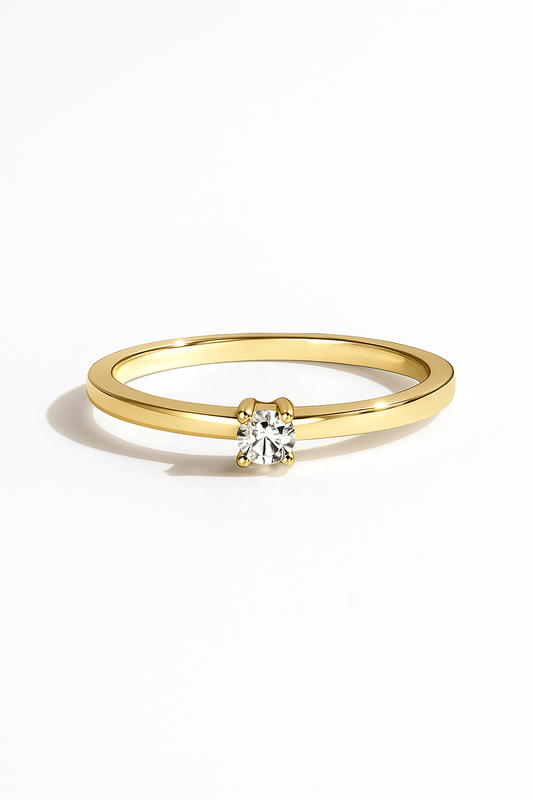 Anillo Solitario modelo Elara Oro 18k
