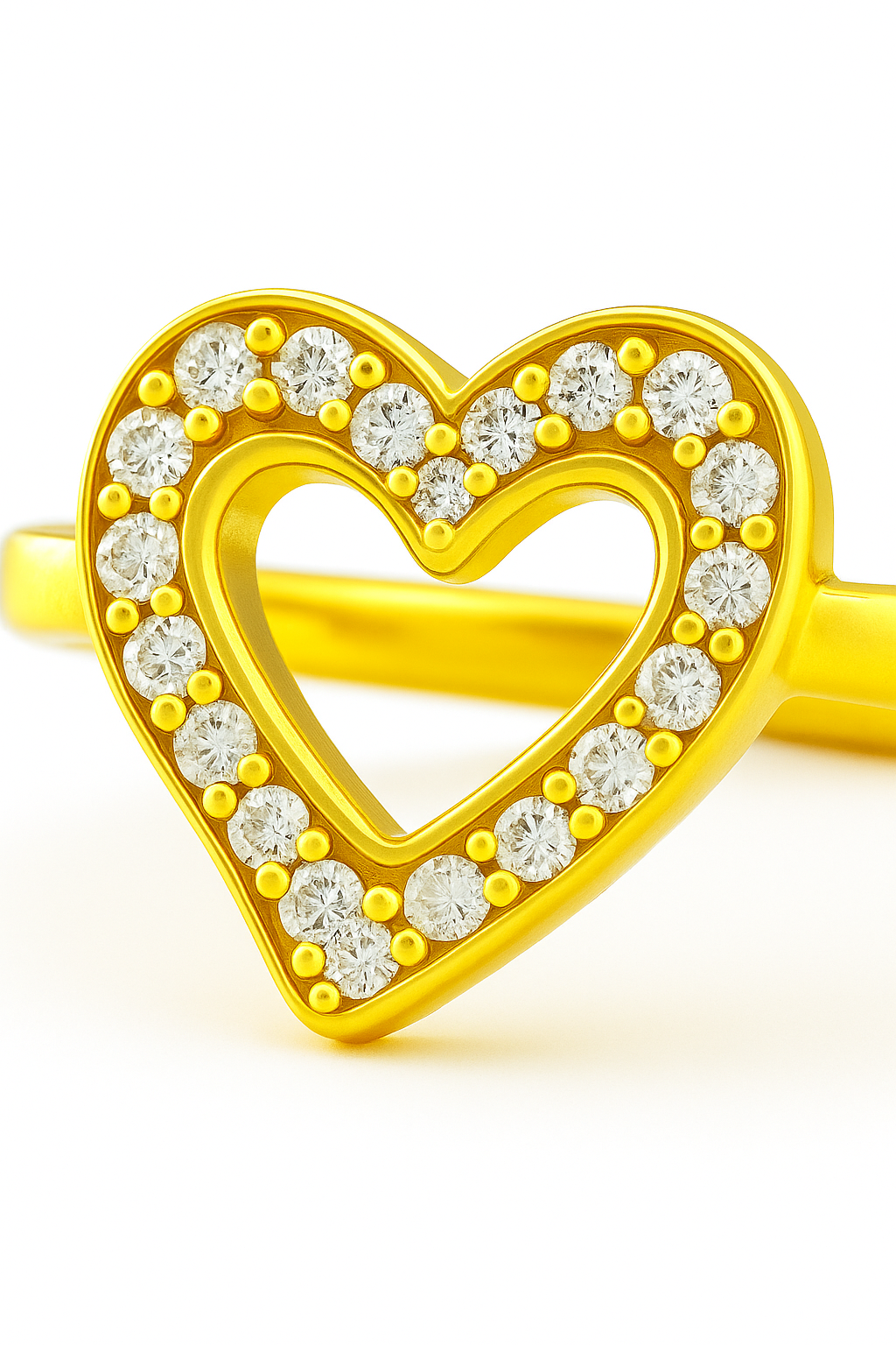 Anillo Corazón Brillante modelo Amorette Oro 18k