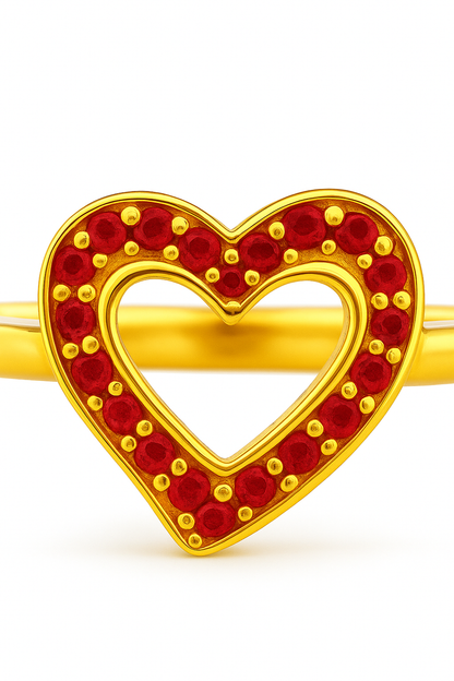 Anillo Corazón Brillante modelo Amorette Oro 18k