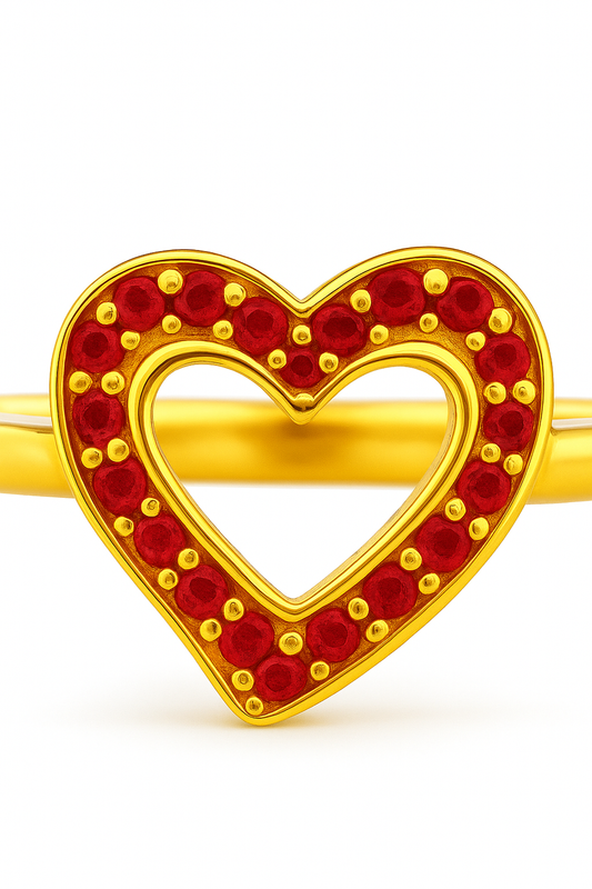 Anillo Corazón Brillante modelo Amorette Oro 18k