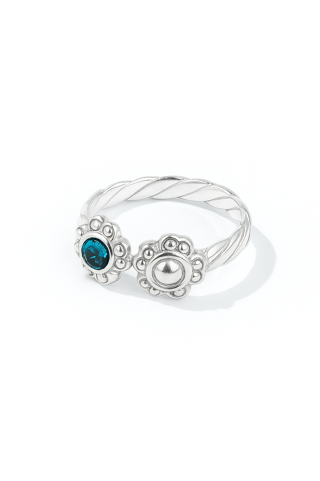 Anillo Midi doble Flor modelo Edda