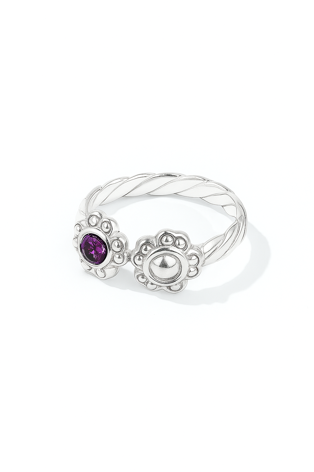 Anillo Midi doble Flor modelo Edda