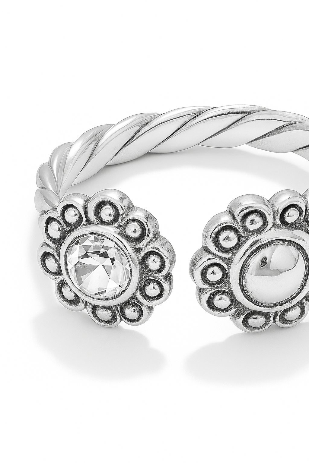 Anillo Midi doble Flor modelo Edda