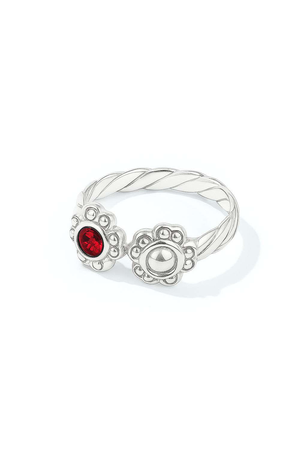 Anillo Midi doble Flor modelo Edda