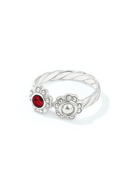 Anillo Midi doble Flor modelo Edda