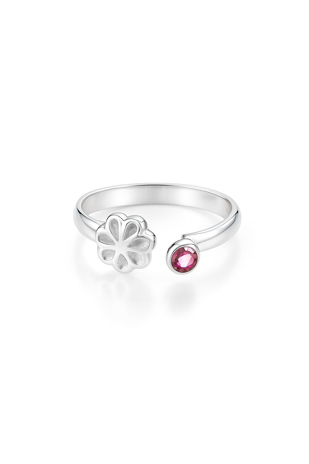 Anillo Midi de Flor modelo Evelia