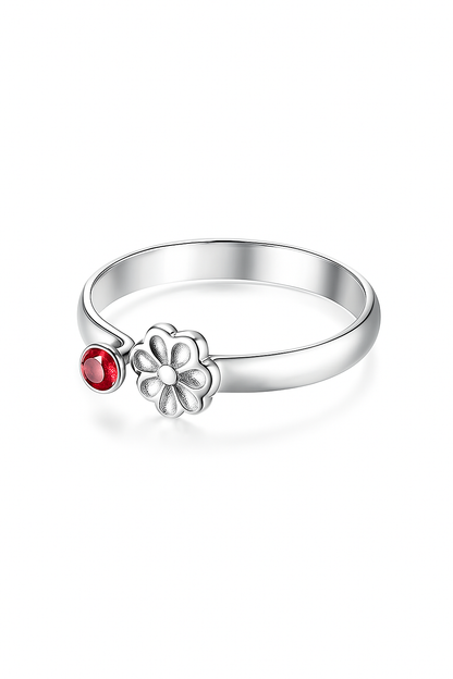 Anillo Midi de Flor modelo Evelia
