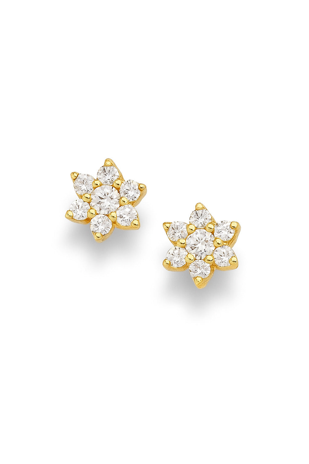 Pendientes Flor de Oro 18k modelo Amaris