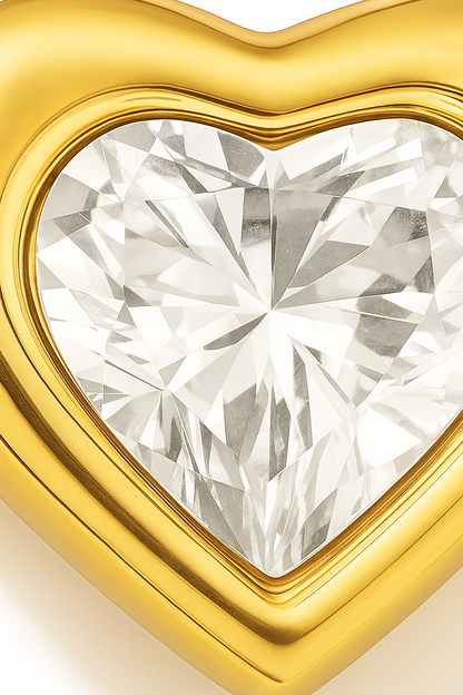 Colgante corazón circon modelo Amoris oro 18k