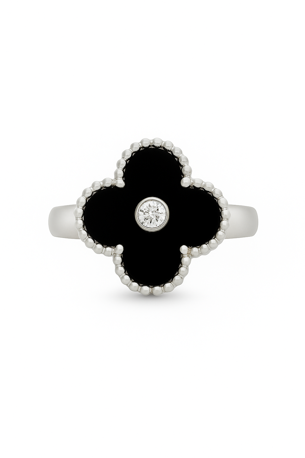 Anillo Trébol de Ónix modelo Trifolia