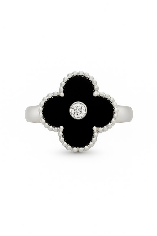 Anillo Trébol de Ónix modelo Trifolia