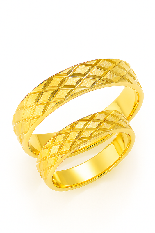 Argollas de Matrimonio Prisma Oro 18k