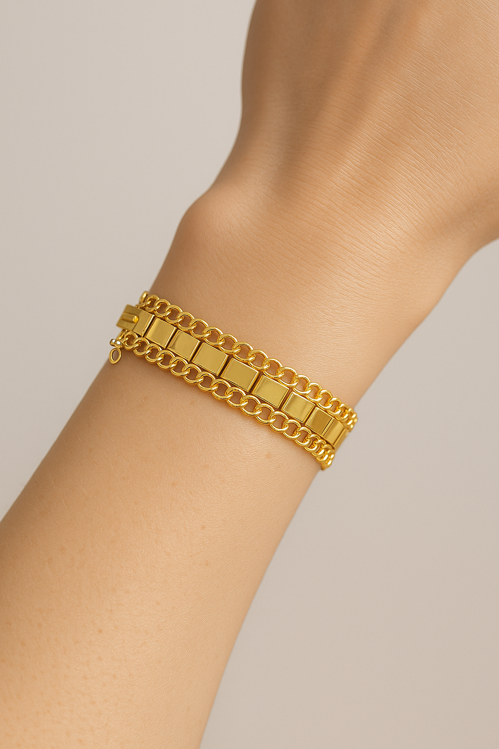 Pulsera Tejido doble modelo Dione