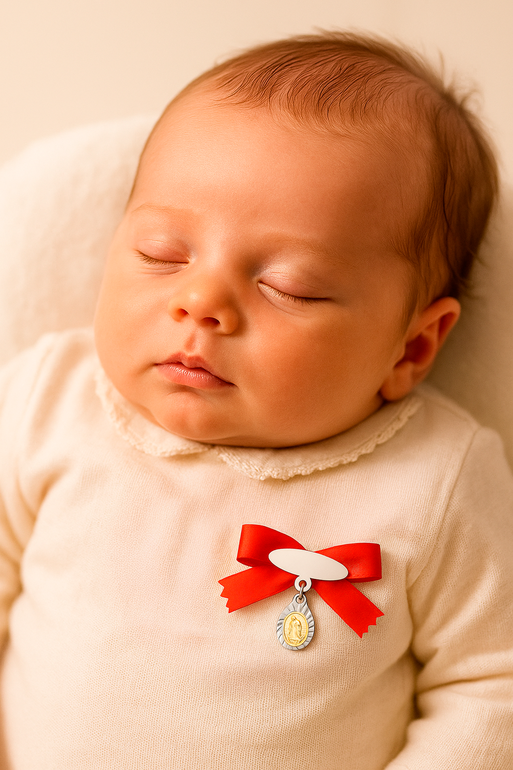 Prendedor Virgen de los Rayos modelo Luzia