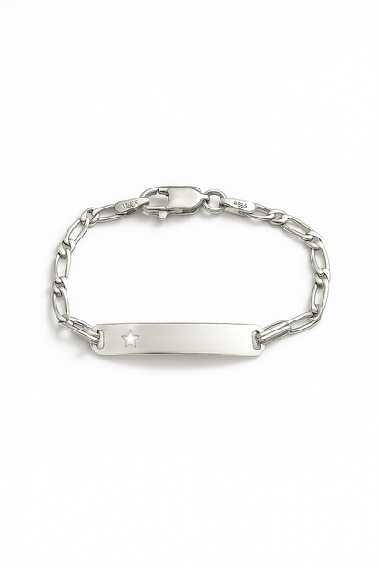 Pulsera modelo Lior con plaquita y Estrella