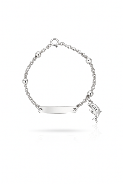 Pulsera modelo Delmar con bolitas y delfín