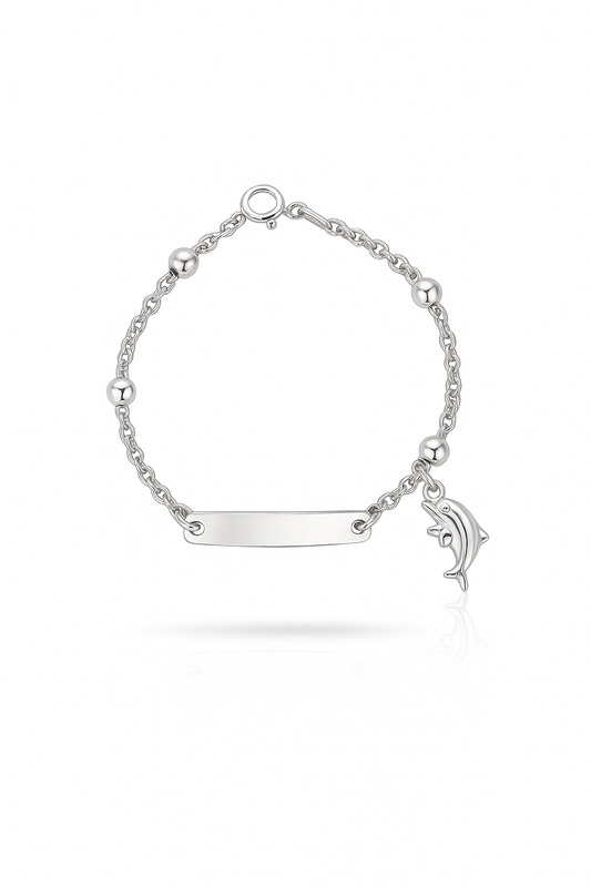 Pulsera modelo Delmar con bolitas y delfín