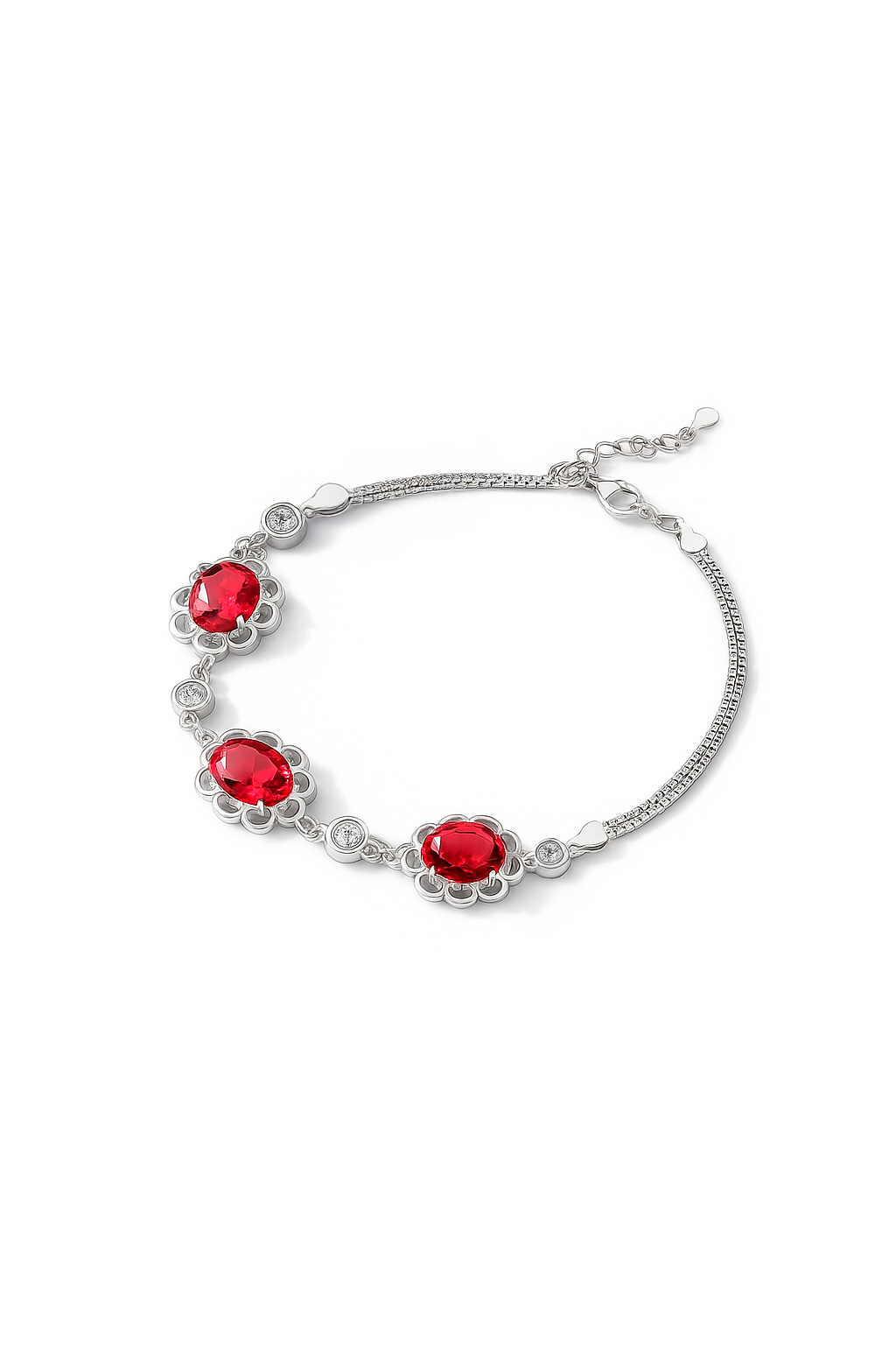 Pulsera de Flores rojas modelo Mireya