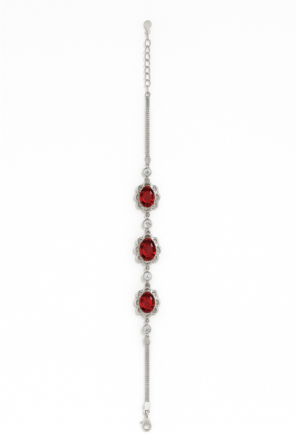 Pulsera de Flores rojas modelo Mireya