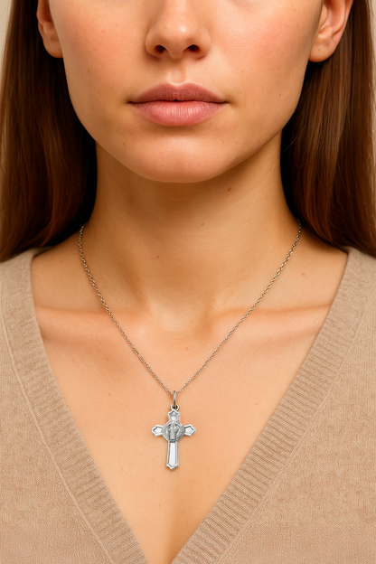 Colgante Cruz de Cristo y San Benito