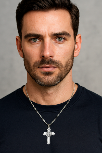 Colgante Cruz de Cristo y San Benito