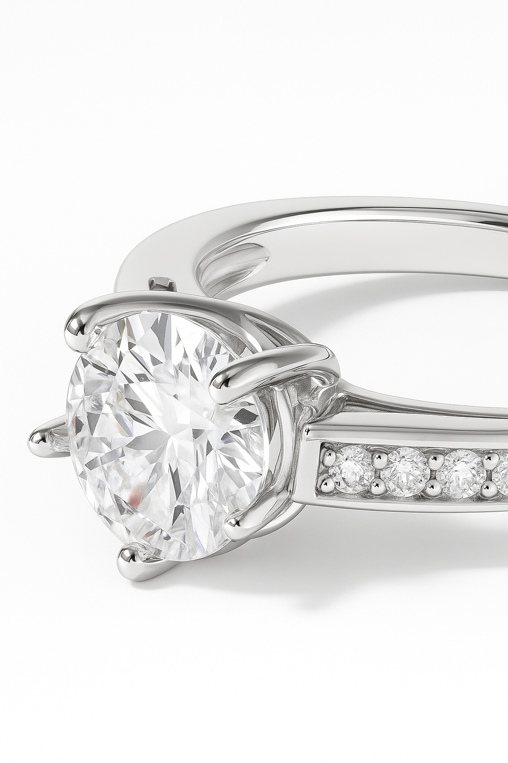 Anillo Solitario medio Cintillo modelo Bela