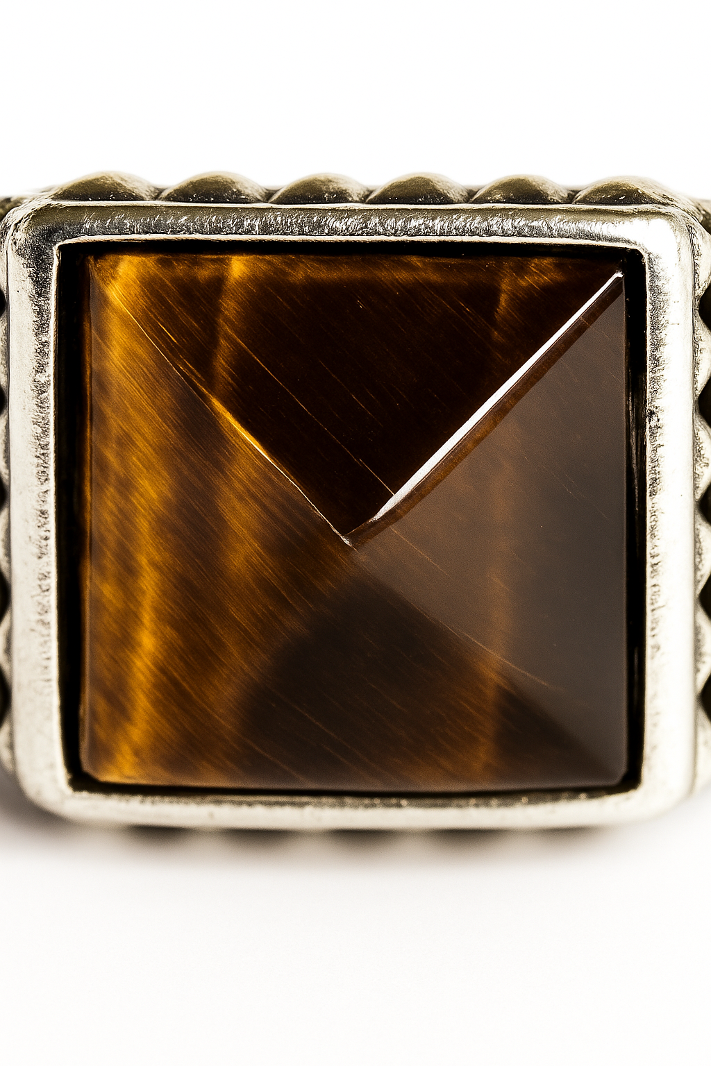 Anillo Étnico Con Ojo De Tigre