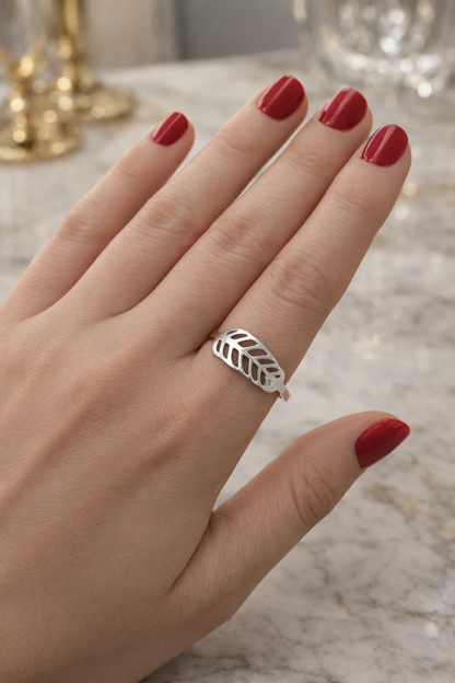 Anillo diseño Hoja modelo Silvae