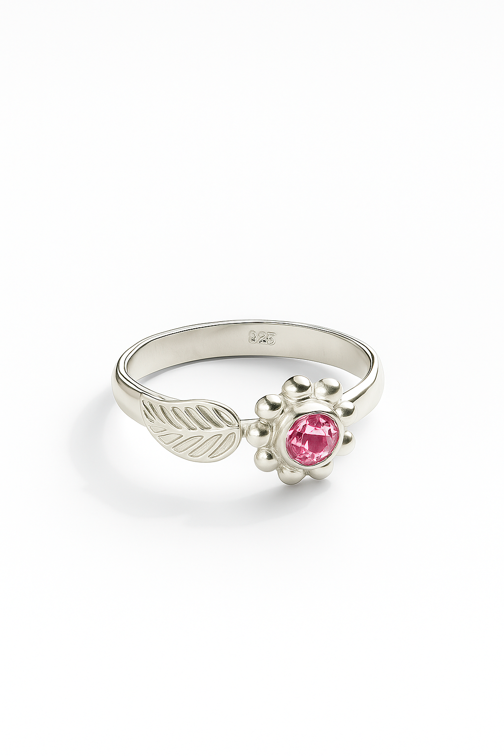 Anillo Midi diseño Flor y Hoja modelo Almira