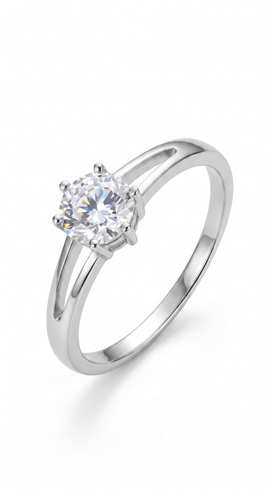 Anillo Solitario modelo Aurora